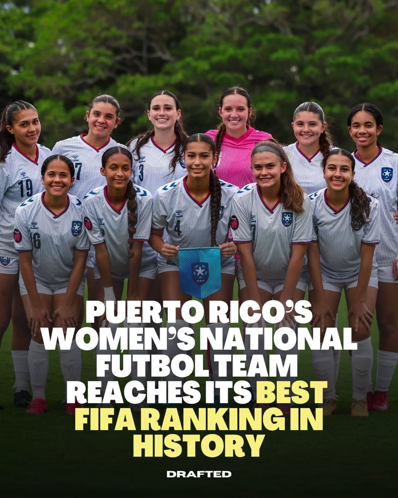 For years, Puerto Rico&rsquo;s women&rsquo;s f&uacute;tbol existed in the margins.

Then they invested. Then they built. Then they climbed, nearly 30 spots, from 103 to 76. The highest FIFA ranking in the island&rsquo;s history. 🇵🇷