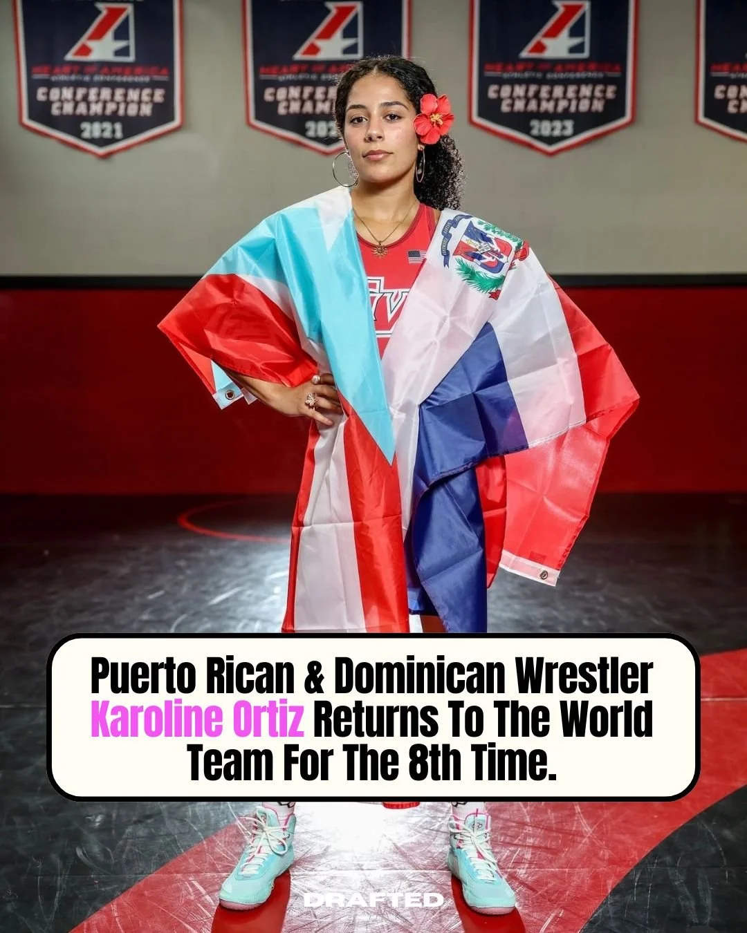 Eight times. Let that sink in.
Karoline Ortiz just secured her spot on Puerto Rico&rsquo;s Senior World Team, representing the island at the upcoming World Wrestling Championships, for the 8th time!
After stepping away from competition for a year due
