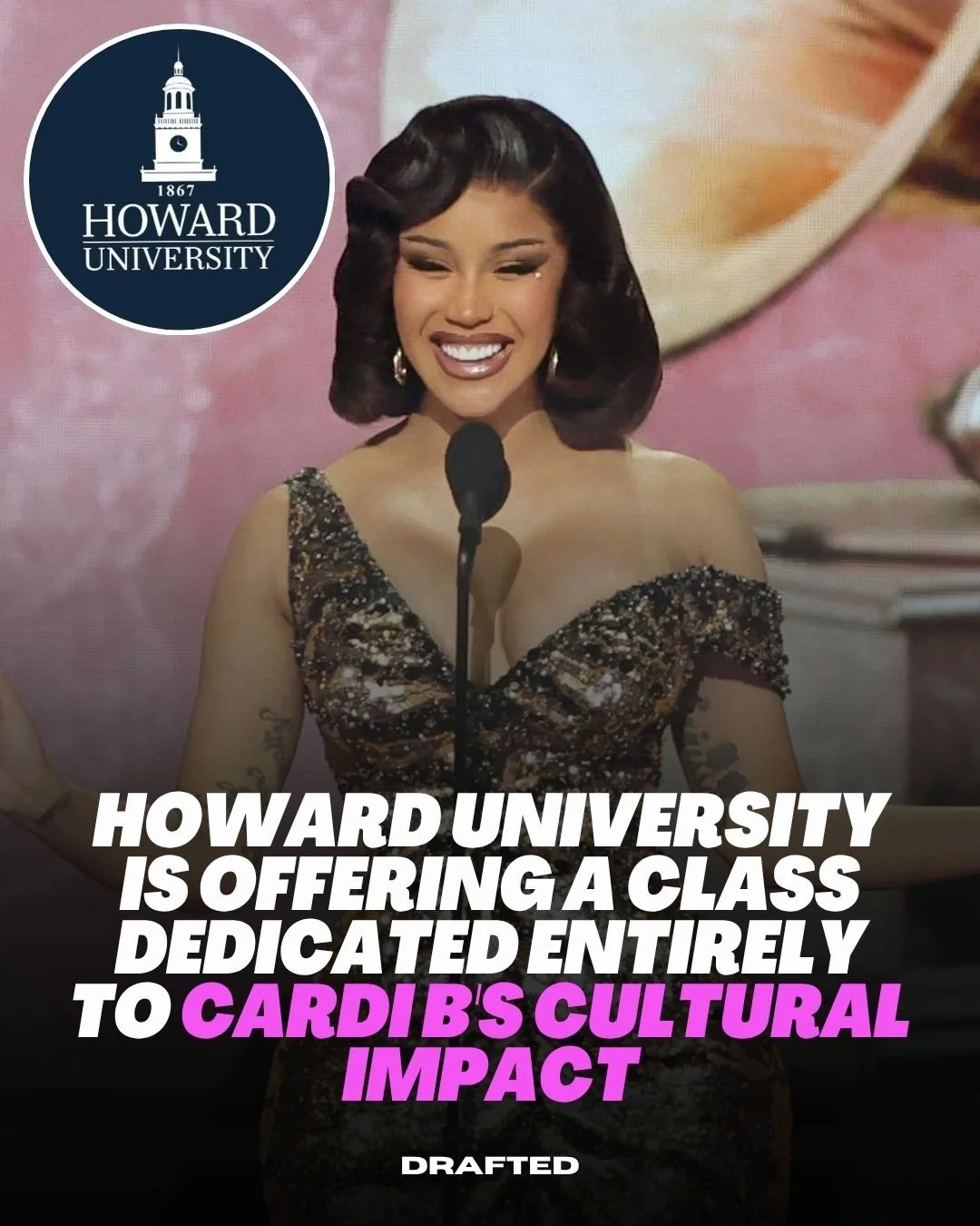 Howard University is making it official, Cardi B's impact isn't just felt, it's being studied. 📚

Starting Fall 2026, the HBCU will offer a 3-credit course dedicated entirely to Cardi's art, music business moves, and cultural footprint, using her al