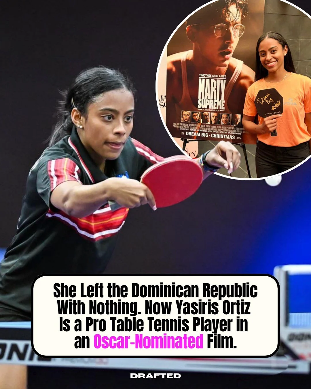 She left the Dominican Republic at 16 with her mother, no English, and no friends, landing in a crowded Bronx apartment with nothing but her love for a sport most people don't take seriously. 🏓

Yasiris Ortiz is a 28-year-old, four-time national cha