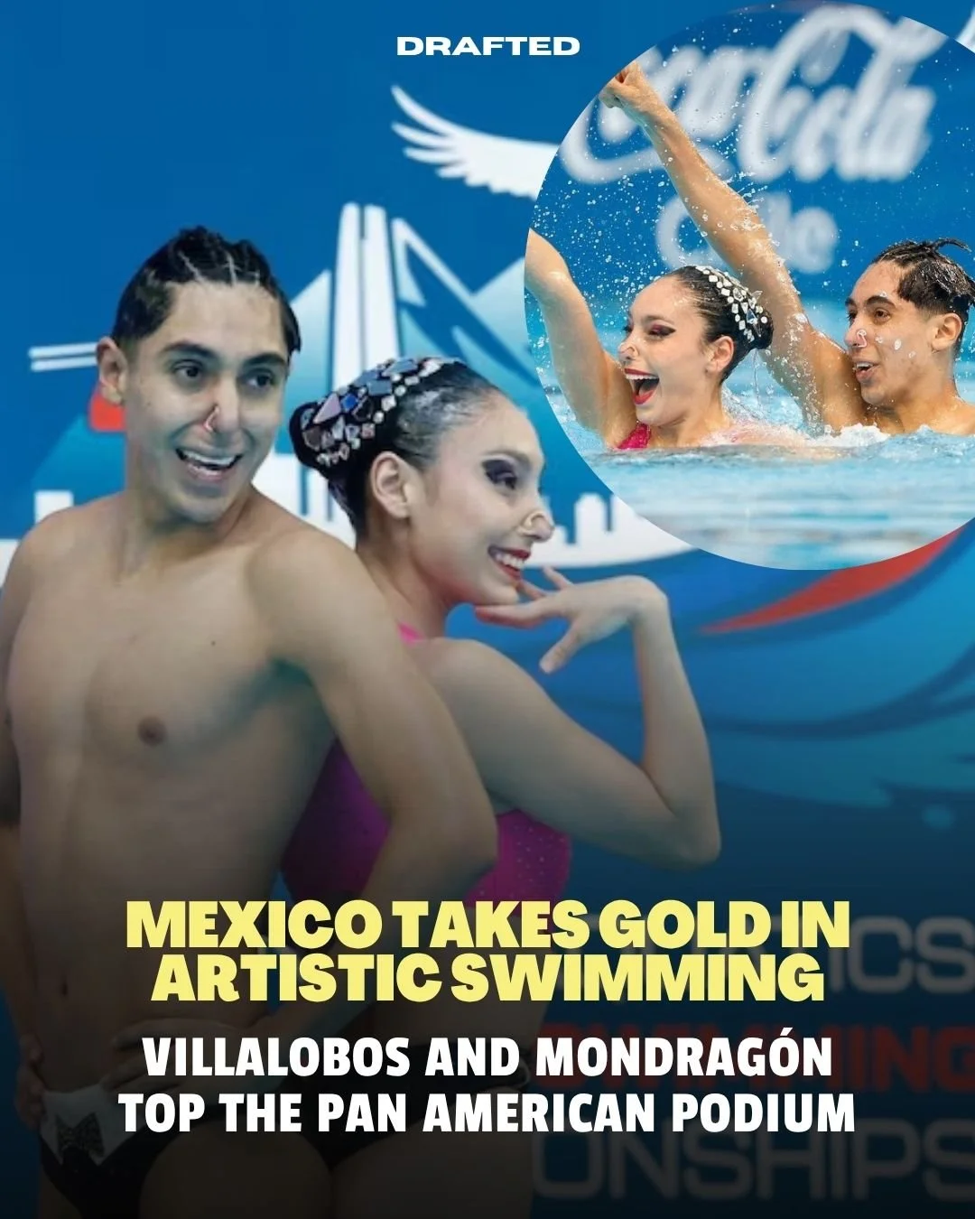 Mexico just put artistic swimming on top, again! 🇲🇽

🏊Diego Villalobos and Nayeli Mondrag&oacute;n won gold in the senior technical mixed duet at the Pan American Championships in Santiago, scoring 213.4833 with a routine that stood above the rest