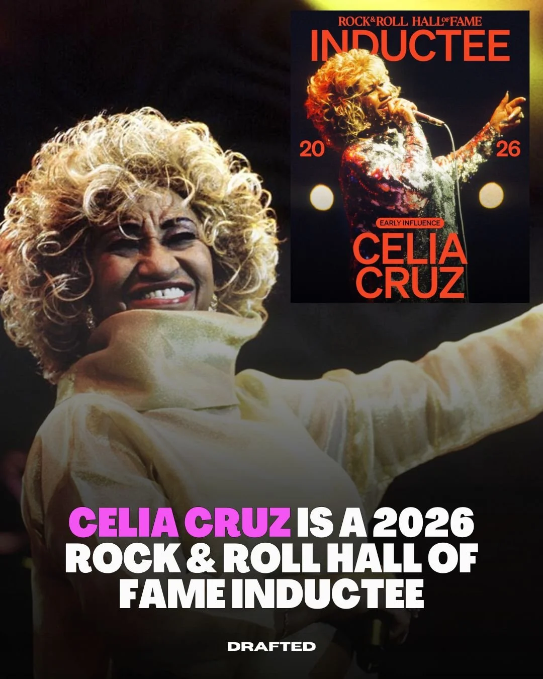Celia Cruz is officially being inducted into the Rock &amp; Roll Hall of Fame Class of 2026, a moment that recognizes not just her career, but the global impact of Latin music.

For decades, her voice helped carry salsa beyond borders, turning it int