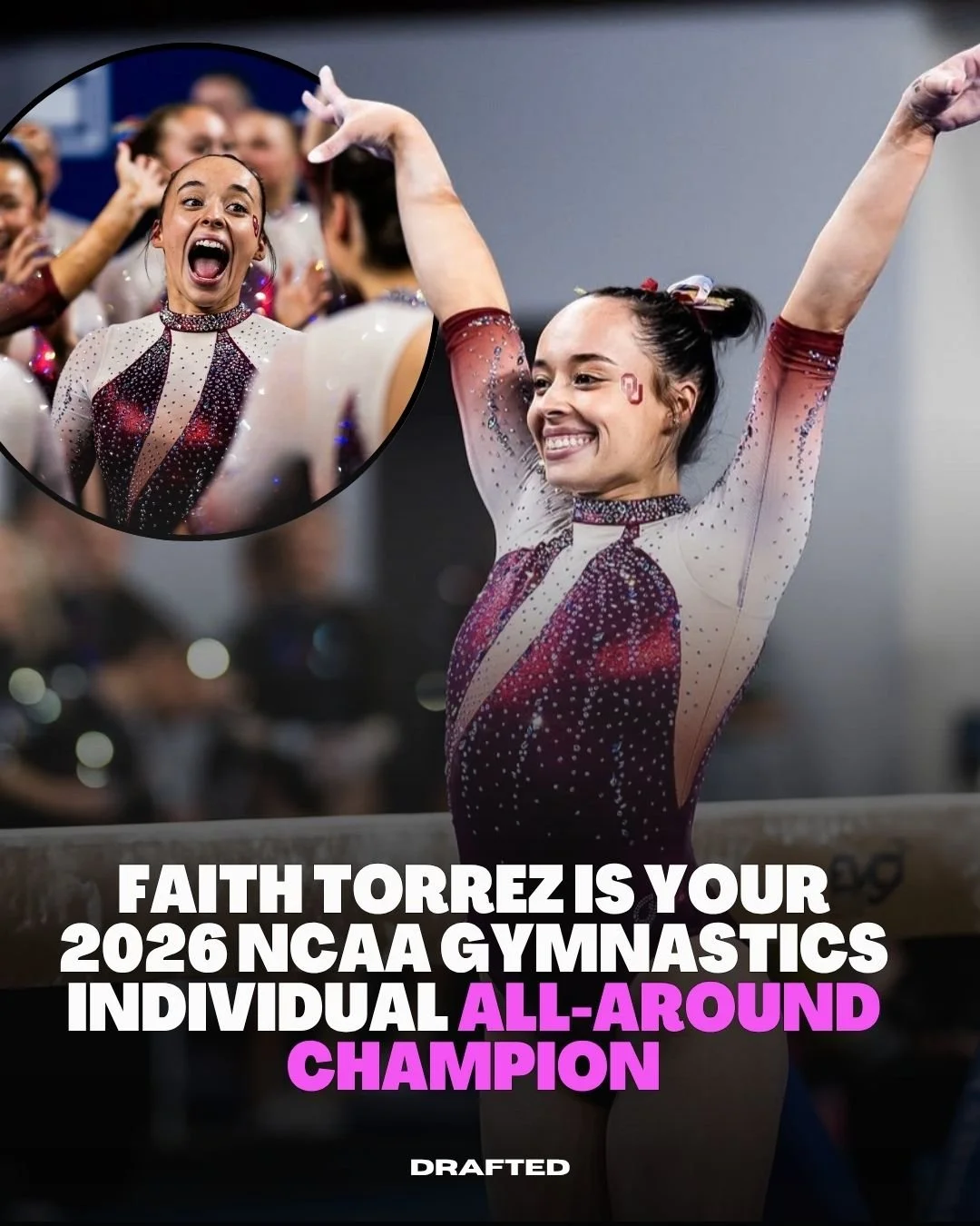 Faith Torrez just flipped the entire narrative!

After not competing all-around all season, she stepped into her first full routine of the year and became the 2026 NCAA individual all-around champion with a 39.7875, taking down a field full of Olympi