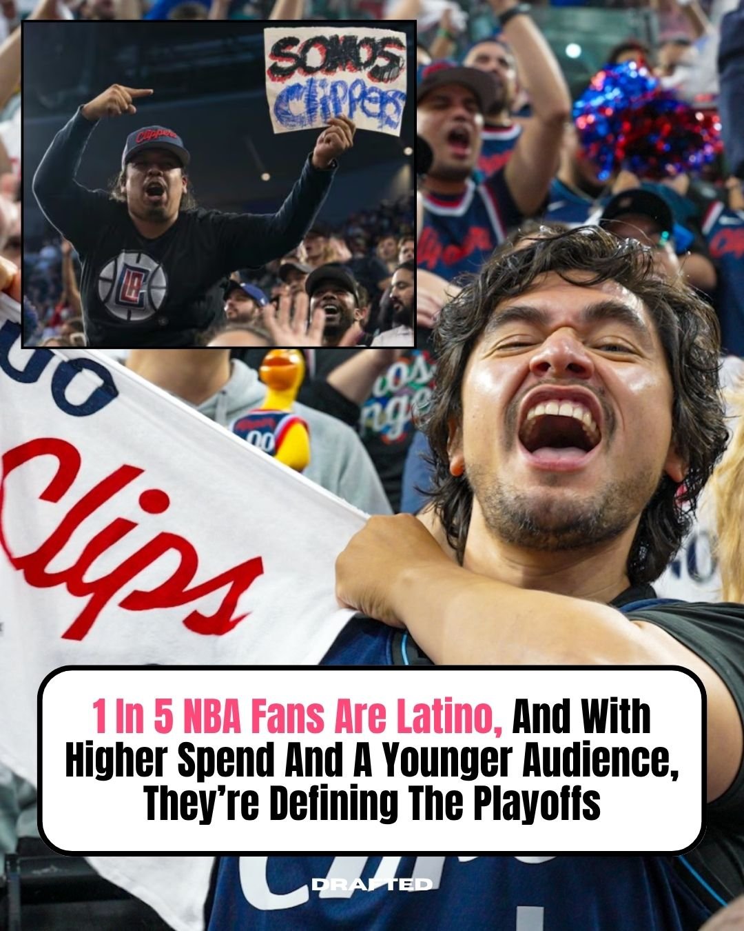 The playoffs start today.
And the reality? They don&rsquo;t run without Latino fans.

1 in 5 sports fans is Latino. 📊
72% are under 40.
They spend more.
They show up louder.
And they stay locked in.

This isn&rsquo;t a &ldquo;target audience.&rdquo;