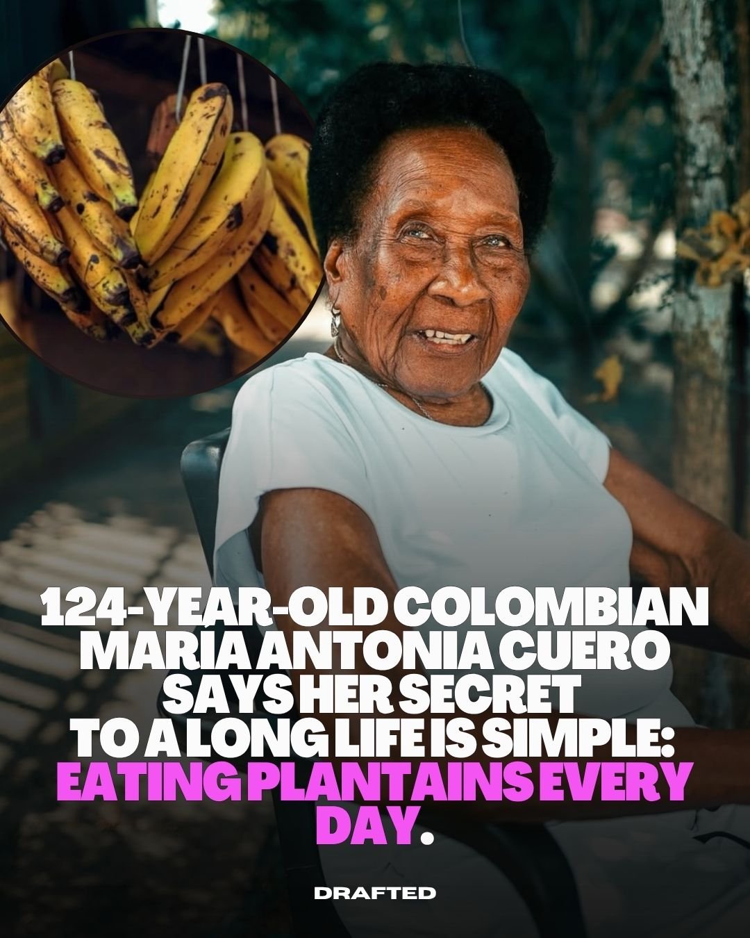 124 years&hellip; and it was pl&aacute;tanos the whole time.

Mar&iacute;a Antonia Cuero never switched it up, just roots, routine, every day.

Say less! 🇨🇴

📷: @sebasmorenooo