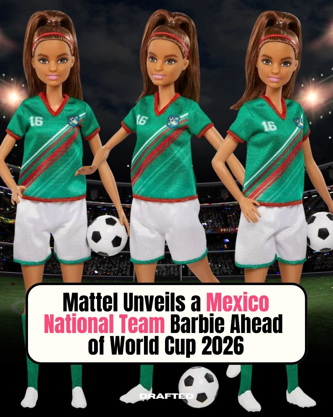 Mattel just dropped a Barbie wearing Mexico&rsquo;s national team jersey ahead of the 2026 World Cup! 🇲🇽

It&rsquo;s subtle, but it says a lot. One of the biggest global brands tying its most iconic message to f&uacute;tbol, through M&eacute;xico, 