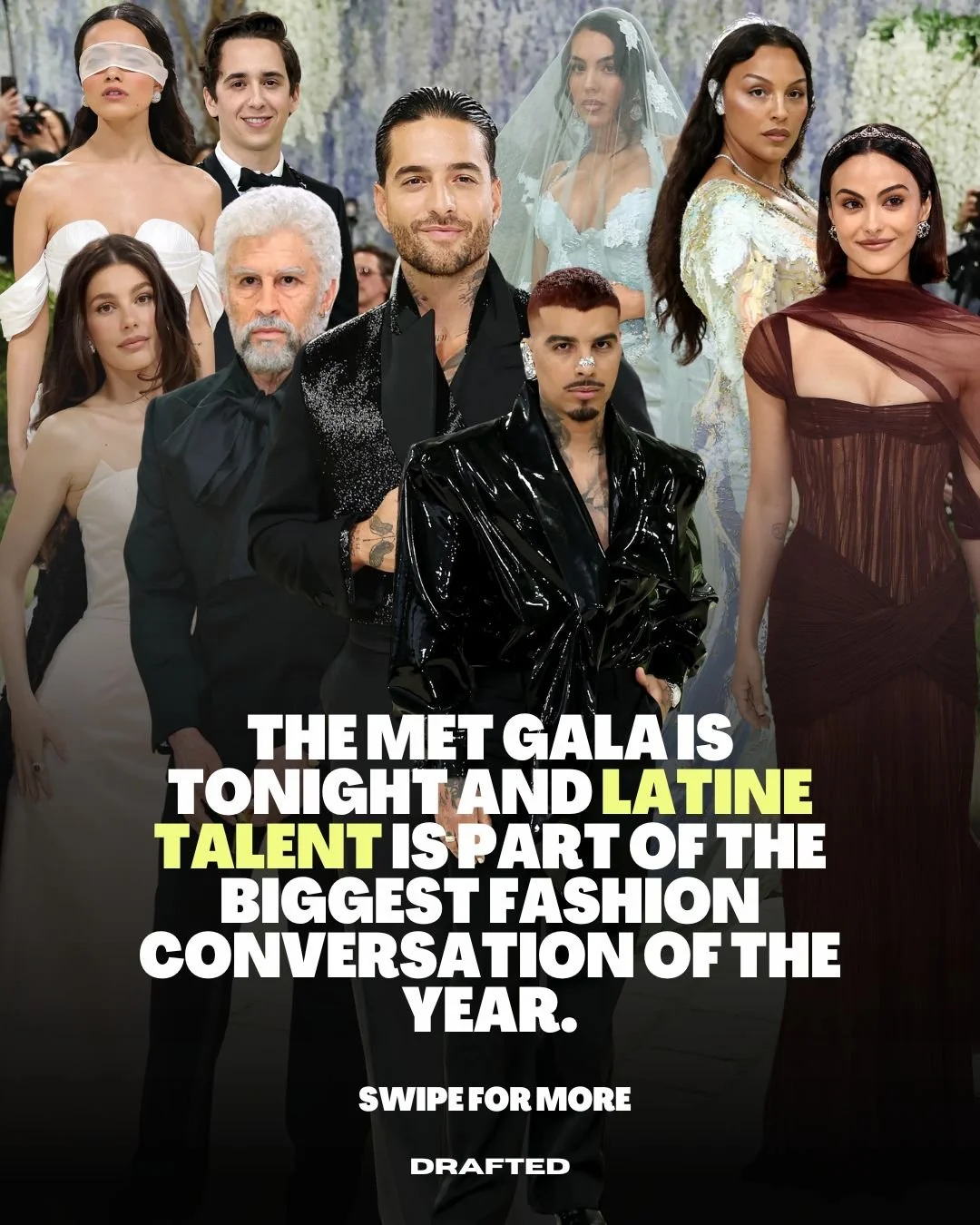 The Met Gala gave us a lot to look at tonight, and these Latine looks were part of the conversation.

Bad Bunny, Maluma, Rauw Alejandro, Camila Mendes, Rachel Zegler, Camila Morrone, Paloma Elsesser, Georgina Rodr&iacute;guez, Marcello Hern&aacute;nd