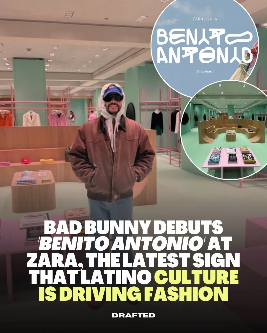 Bad Bunny and Zara are making it official.

After months of Benito wearing custom Zara in some of his biggest fashion moments, from the Super Bowl stage to the Met Gala conversation, the partnership has turned into Benito Antonio, an exclusive collec