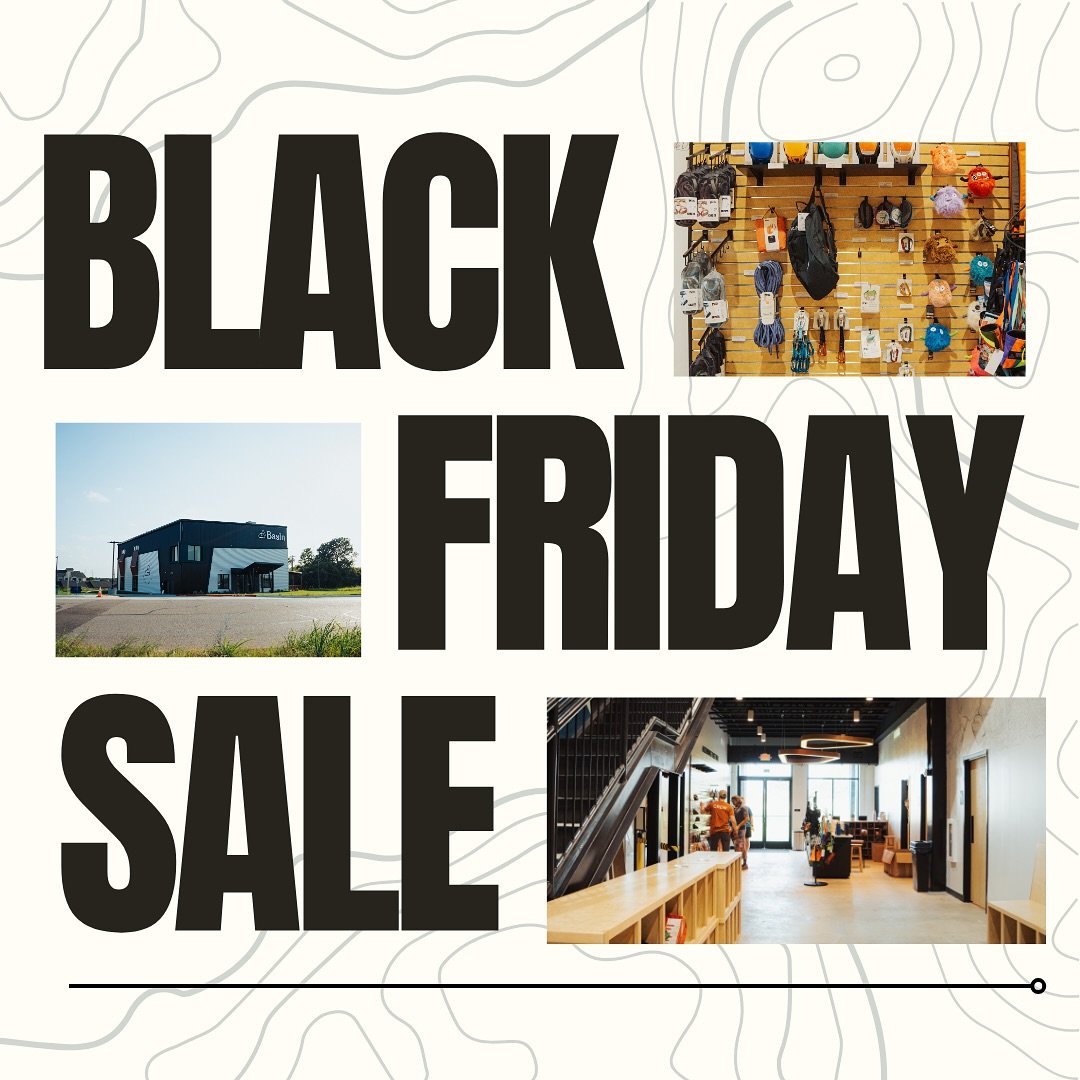 Black Friday is live at Basin! 🧗‍♂️
Take advantage of:
✔️ Prepaid membership deals
✔️ 5-day punch pass discounts
✔️ Select climbing shoes on sale
✔️ Basin bundles for climbers of all levels
Shop memberships and passes online, or visit us in-sto