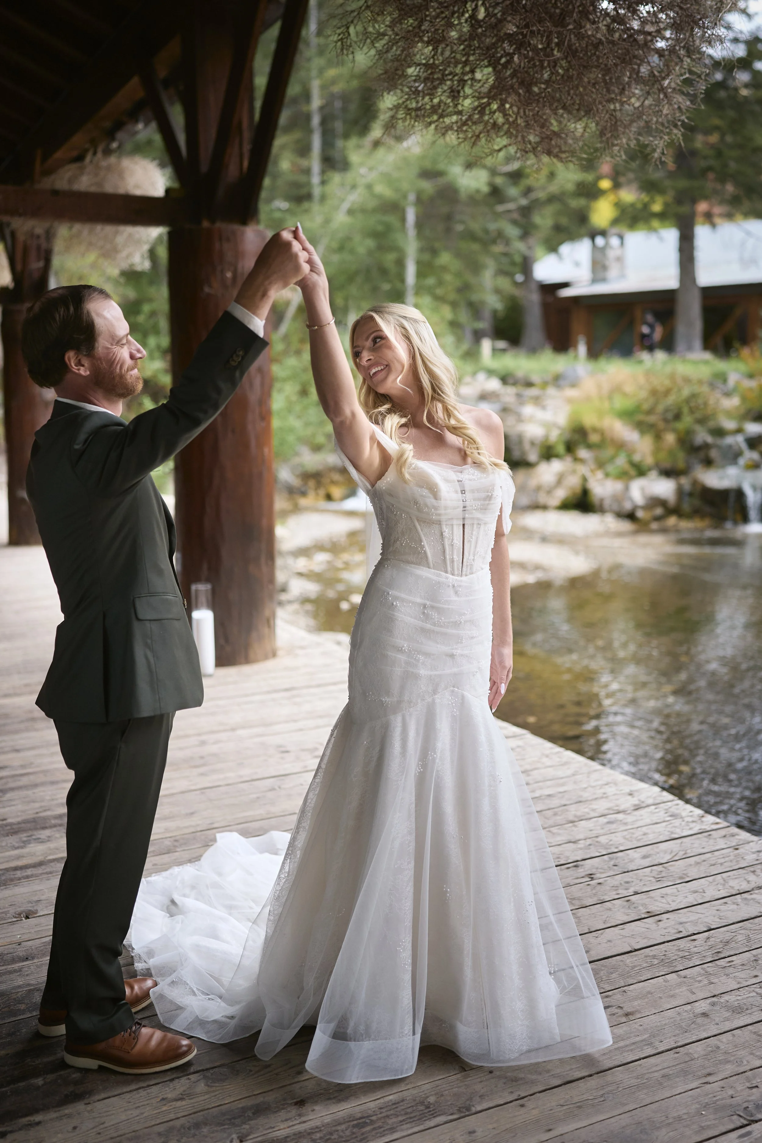 Wedding reception at Sundance Resort in the Utah Mountains.