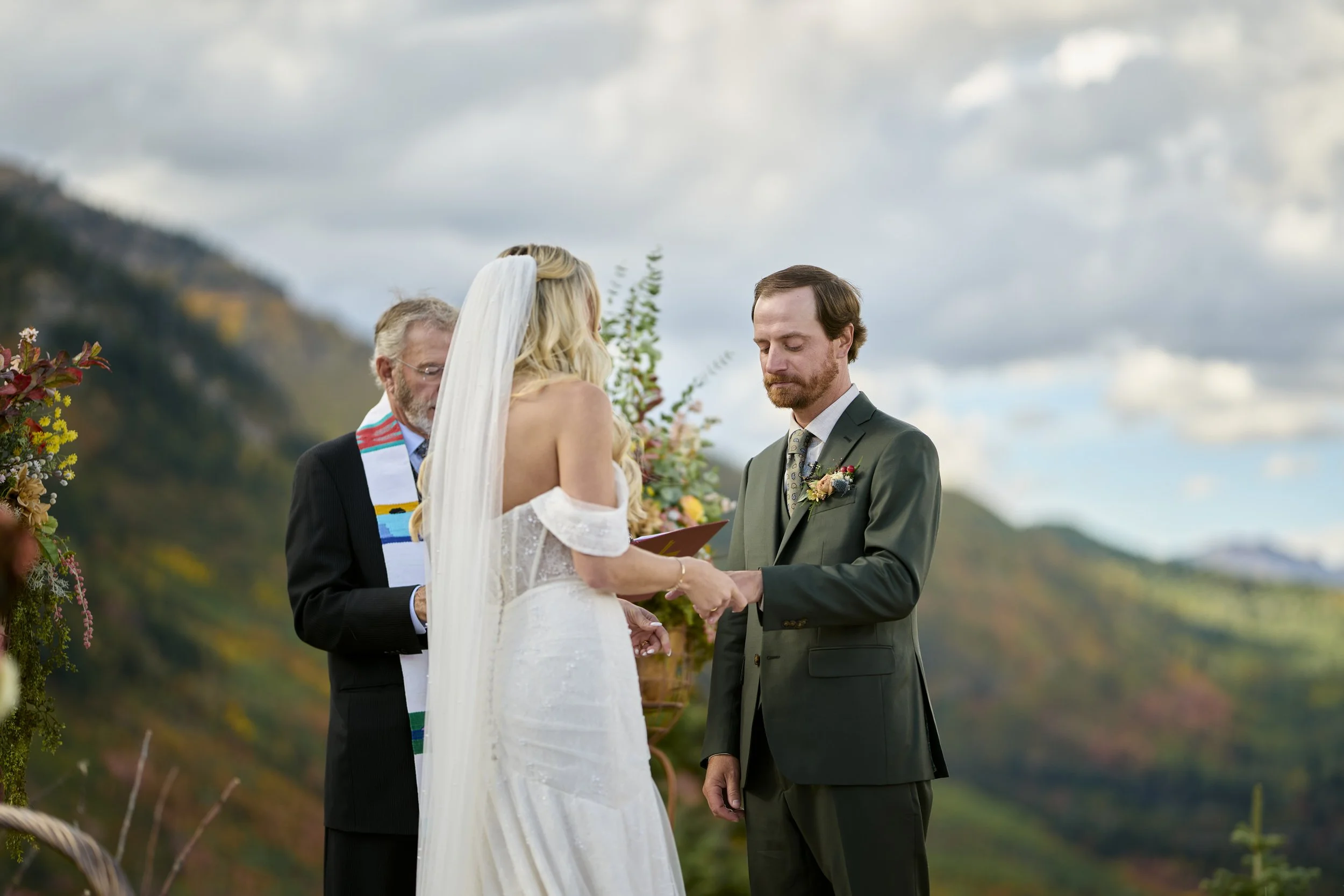 Wedding Ceremony at Utah mountain wedding