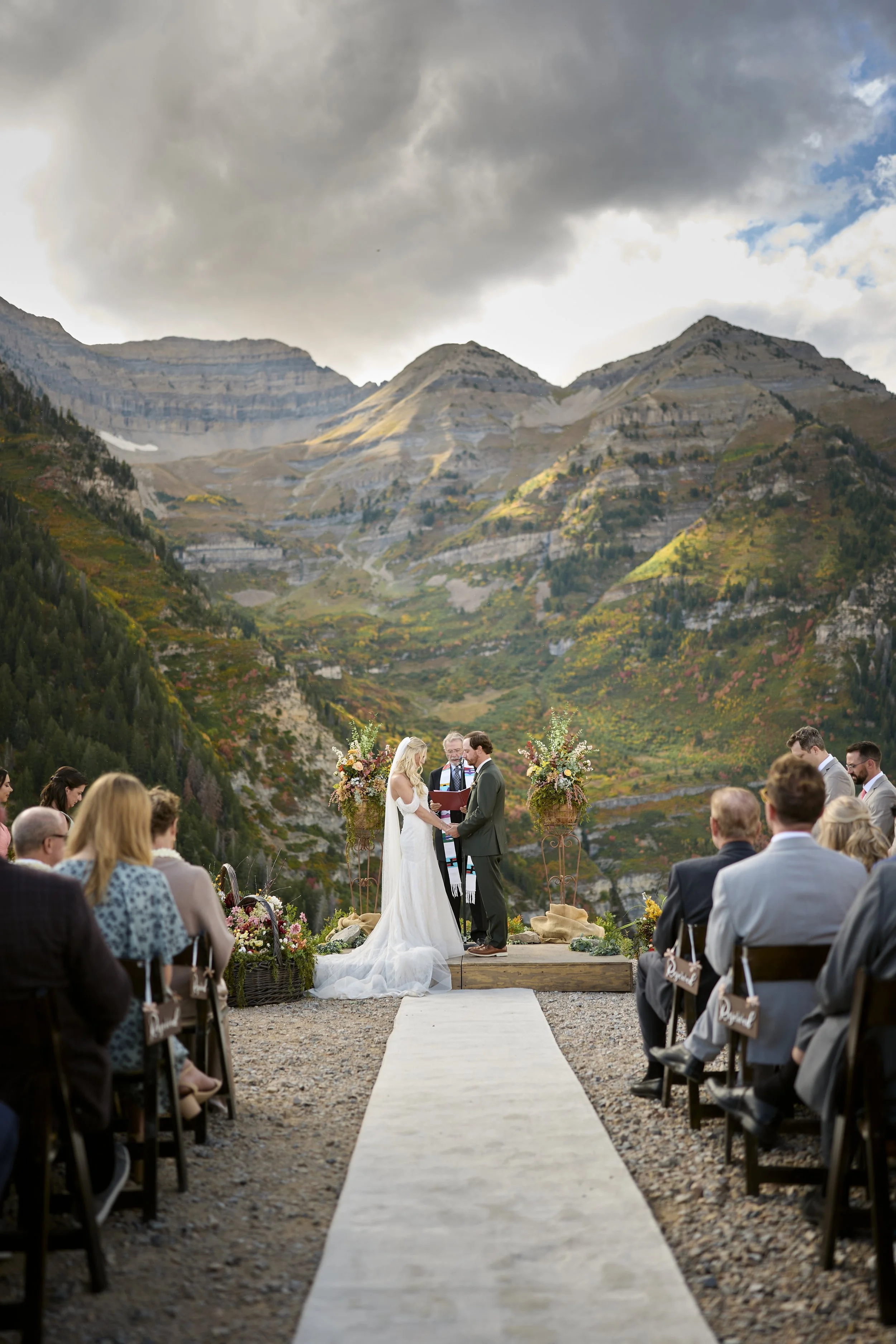 Autumn wedding ceremony at the Mandan Summit, Sundance Mountain Resort Utah