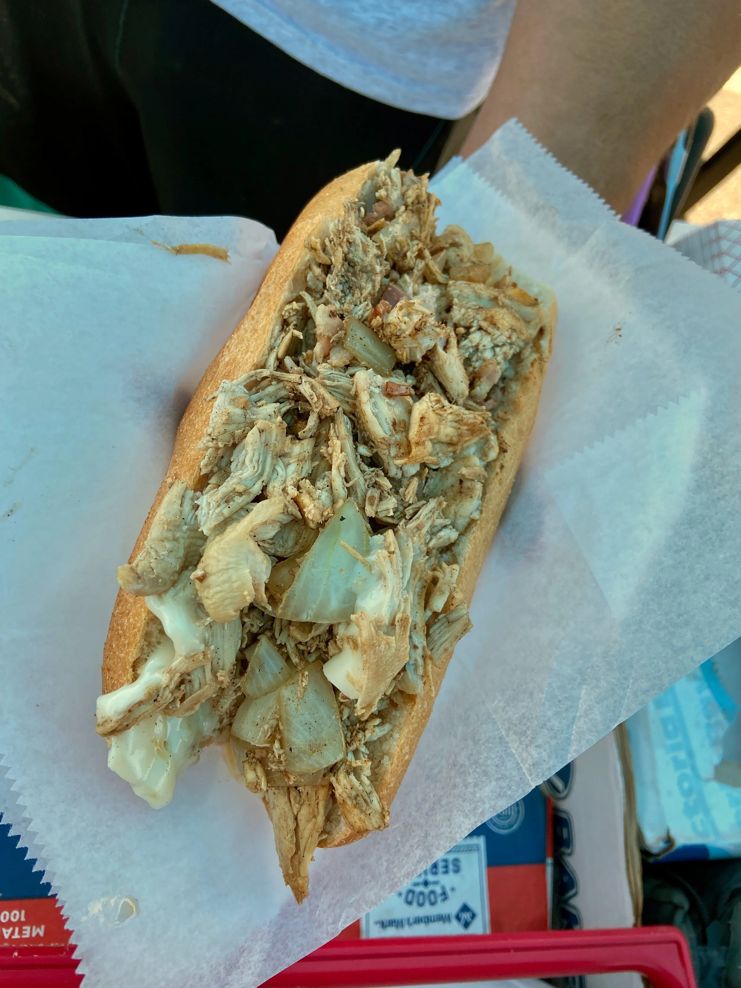 Shredded Chicken Cheesesteak