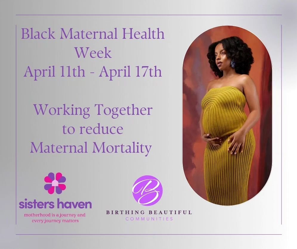 Black Maternal Health Week is recognized each year from April 11-17 to bring attention and action in improving Black maternal health. #BMHW24 #sistershaven 💗💜
JOIN US TODAY at 11AM to learn more! Zoom Link in Bio!