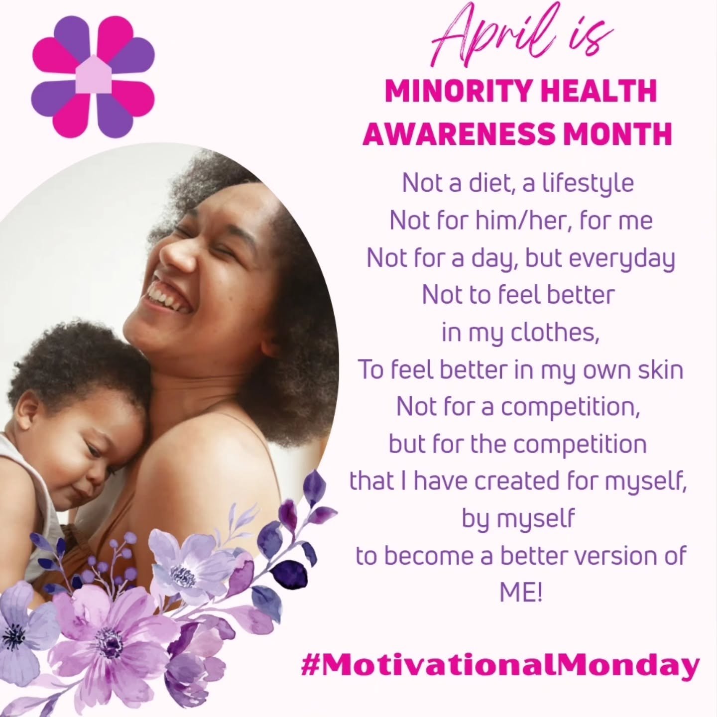 Happy Monday! The theme for Minority Health Month 2025 is "Advancing Commitments to Eliminate Health Disparities," encouraging individuals, organizations, and communities to work together to improve the health outcomes of minority populatio