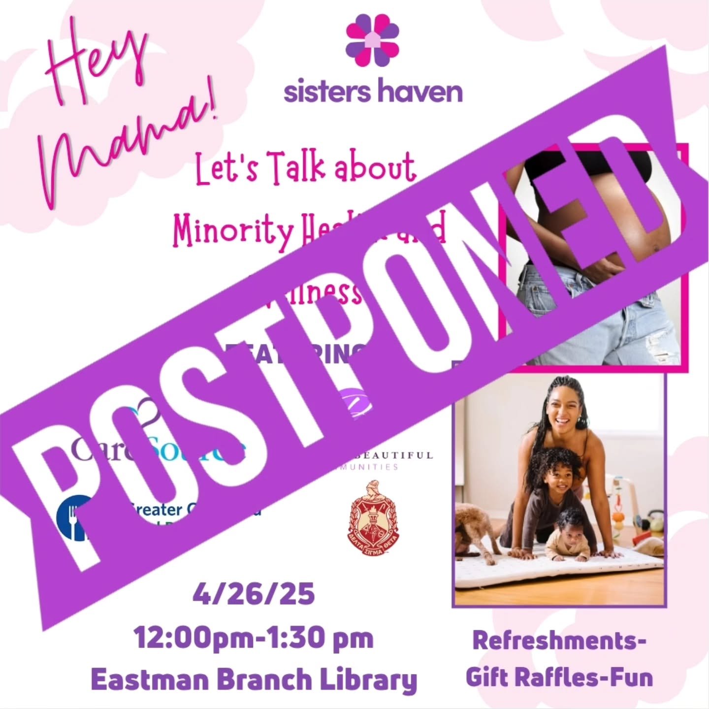 Hey Mamas! The event scheduled for this Saturday, April 26th has been POSTPONED!
We invite you to join us on Saturday, May 10th for our Mother's Day Celebration at 1pm at Bridge City Church, 3381 Fulton Rd., Cleveland, 44109.