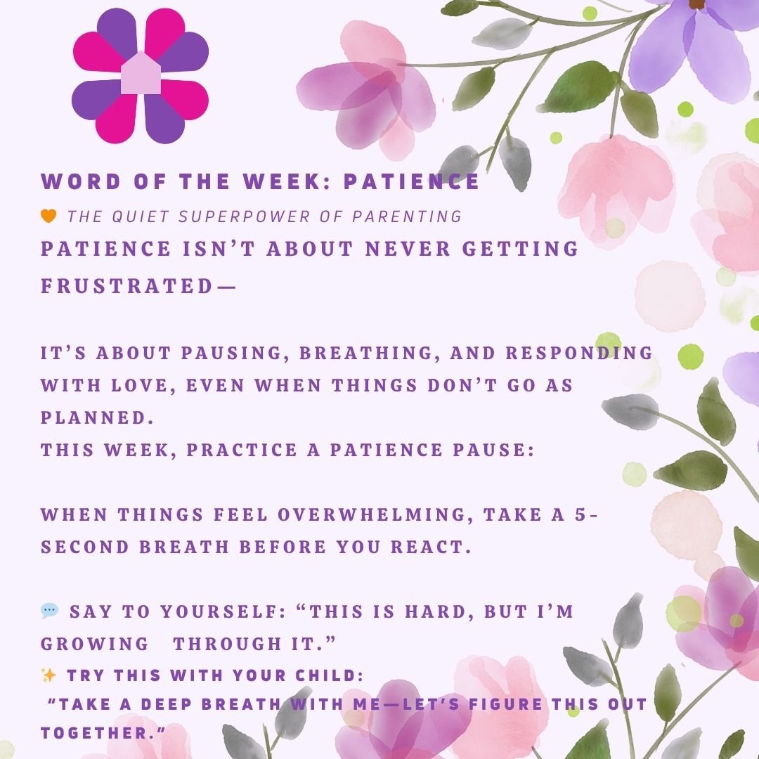 Hey Mama! Remember: Every time you practice patience, you’re teaching your child how to handle life with grace.
#WordOfTheWeek #PatientParenting #GentleMoments #SistersHavenMoms 💜🩷