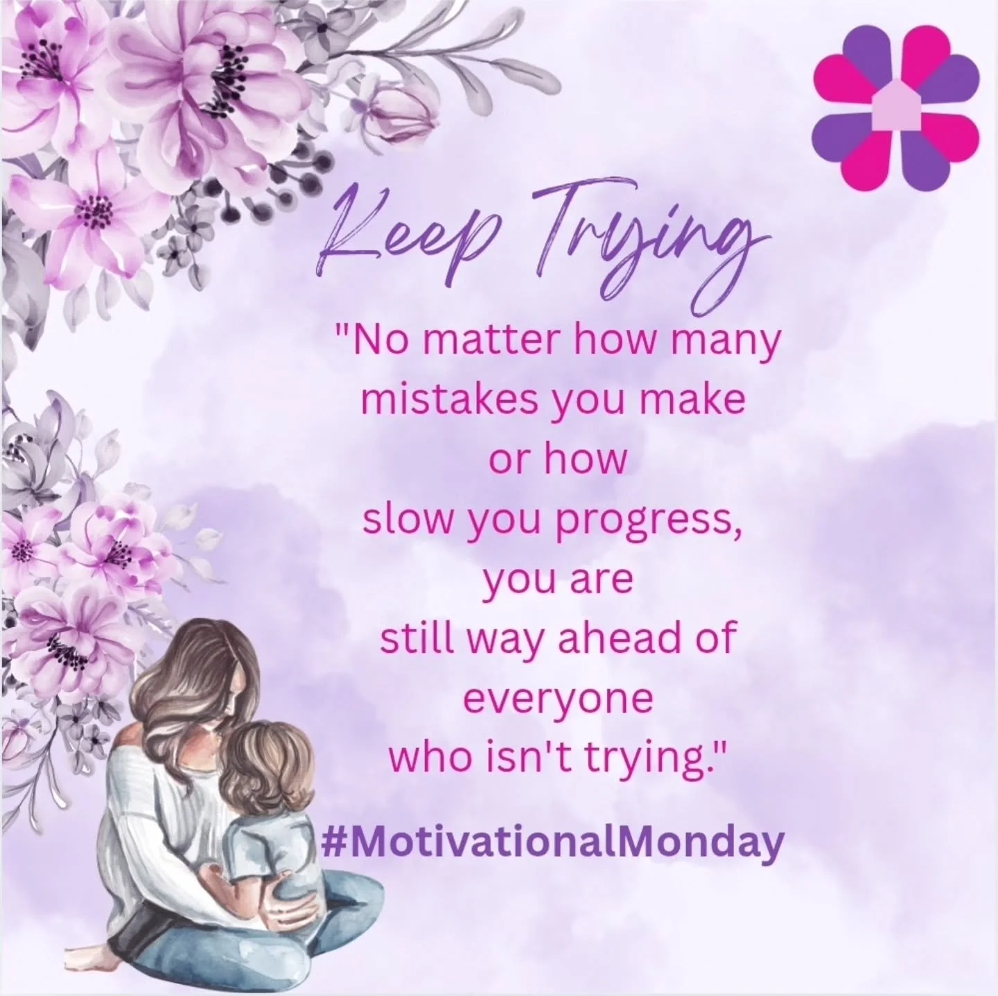 ✨ Happy Monday ✨
Mamas, remember this: “No matter how many mistakes you make or how slow you progress, you are still way ahead of everyone who isn’t trying.” 💕
Pregnancy and parenting don’t come with a perfect guidebook. Some