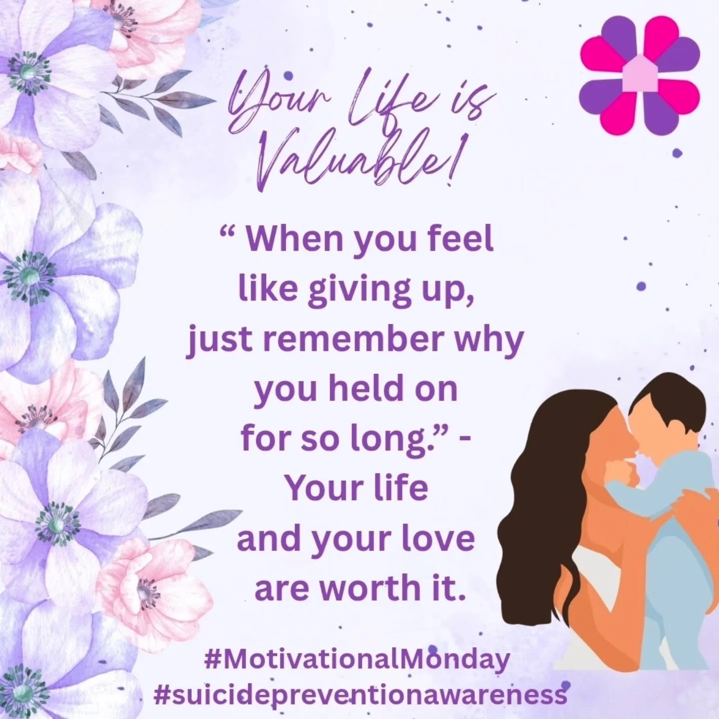 🌸 Happy Monday Mamas! 🌸
&ldquo;When you feel like giving up, just remember why you held on for so long,&rdquo; because your life and your love are worth it. 💕
It takes so much strength to do what you do every day &mdash; and you are stronger than 