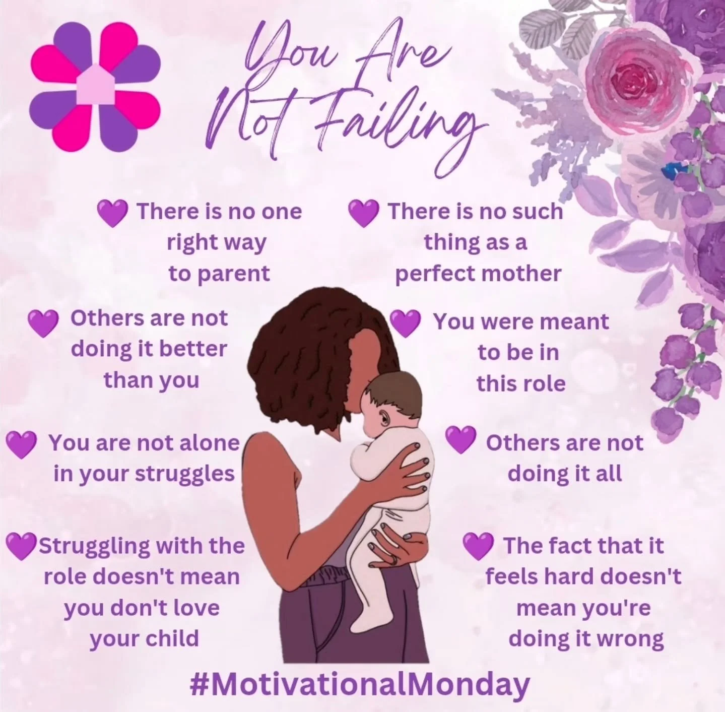 ✨️Happy Monday Mamas! 
Motherhood was never meant to be measured by perfection. 
So many of us carry the quiet weight of comparison,  wondering if we&rsquo;re doing enough, if we&rsquo;re falling behind, or if the hard days mean we&rsquo;re somehow f