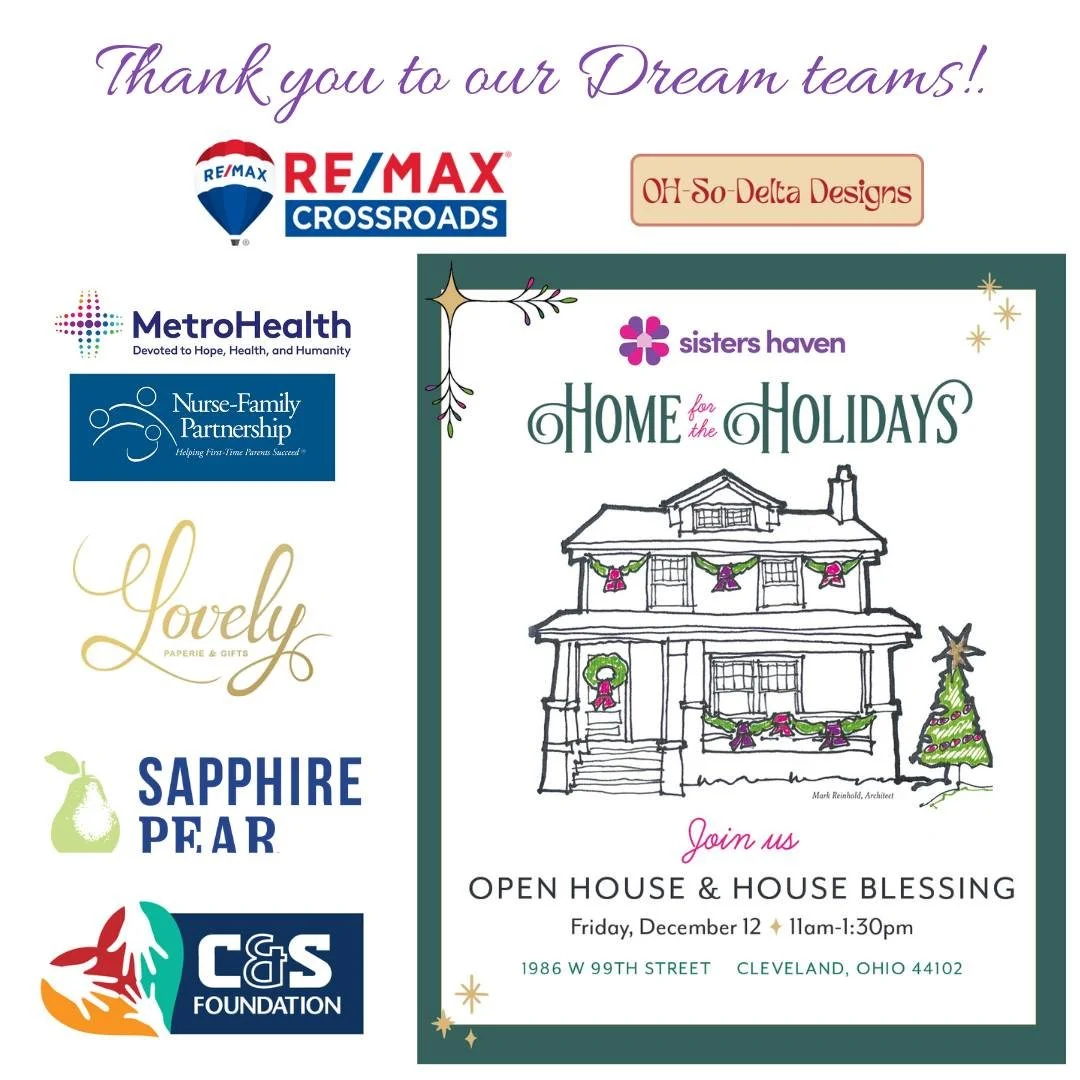 A Home for the Holidays Campaign-3 Events, 1 mission. Join us on Dec 12 for our Home for the Holidays Open House &amp; House Blessing at Sisters Haven! 📅 Be among the first to tour the completed home, vote for your favorite Dream Bedroom Makeover De