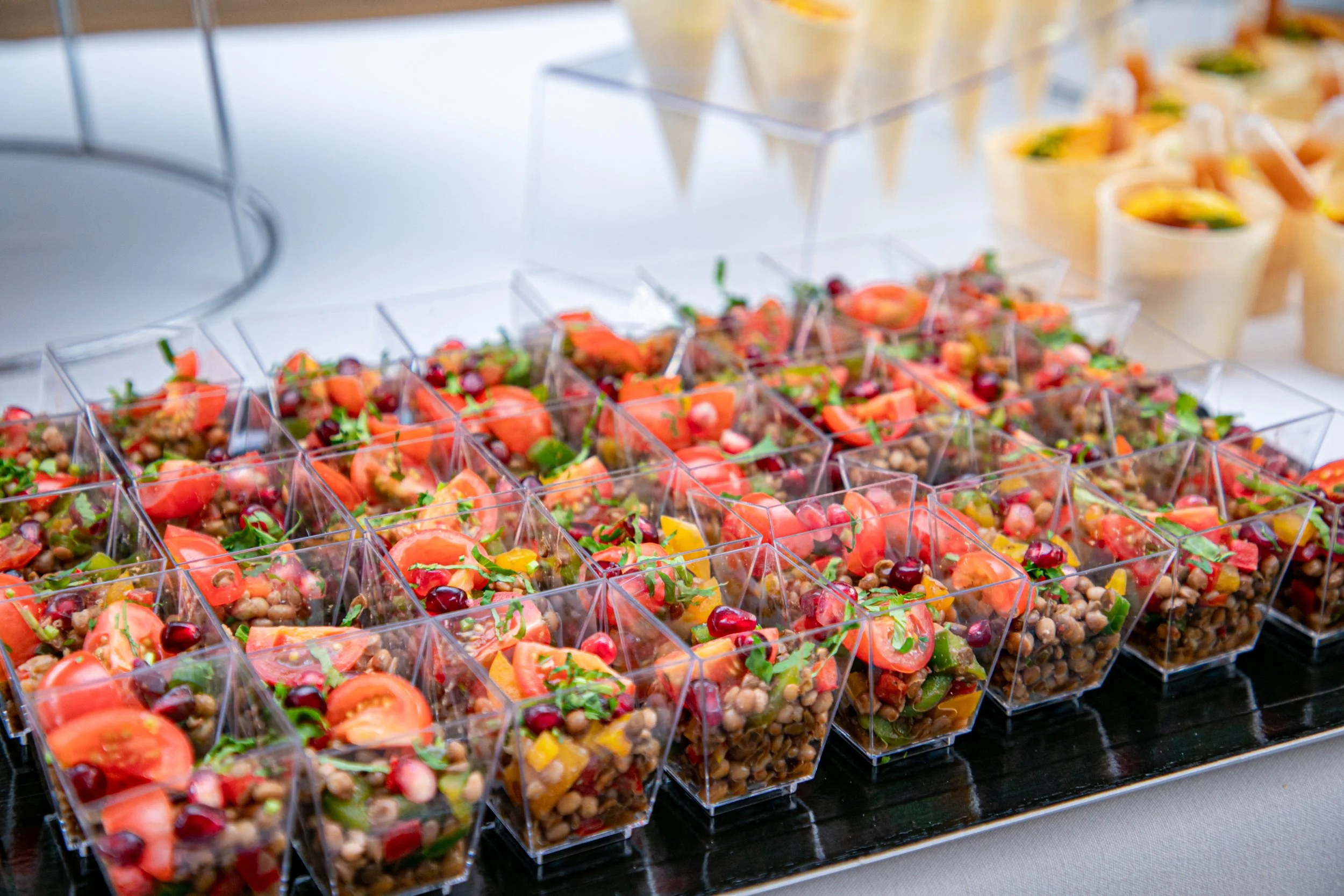 Verrines de lentilles à l'indienne