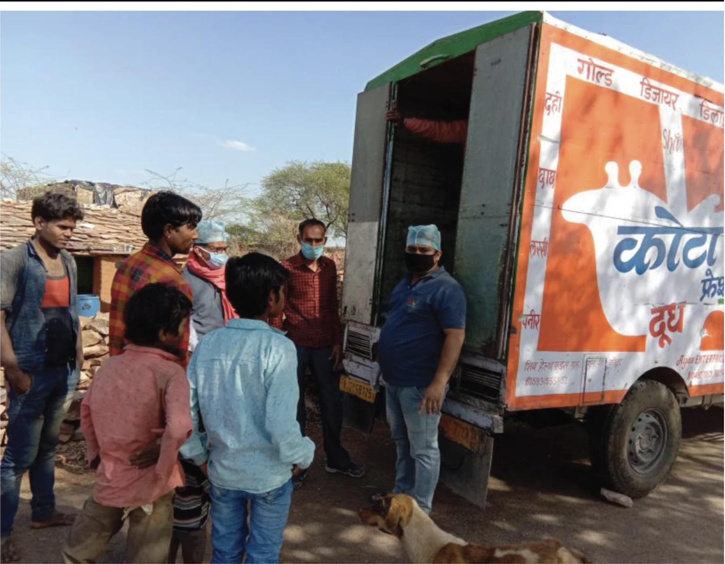 Newspaper article CSR Activity- distribution of food items to rural areas during the Covid 19 pandemic.