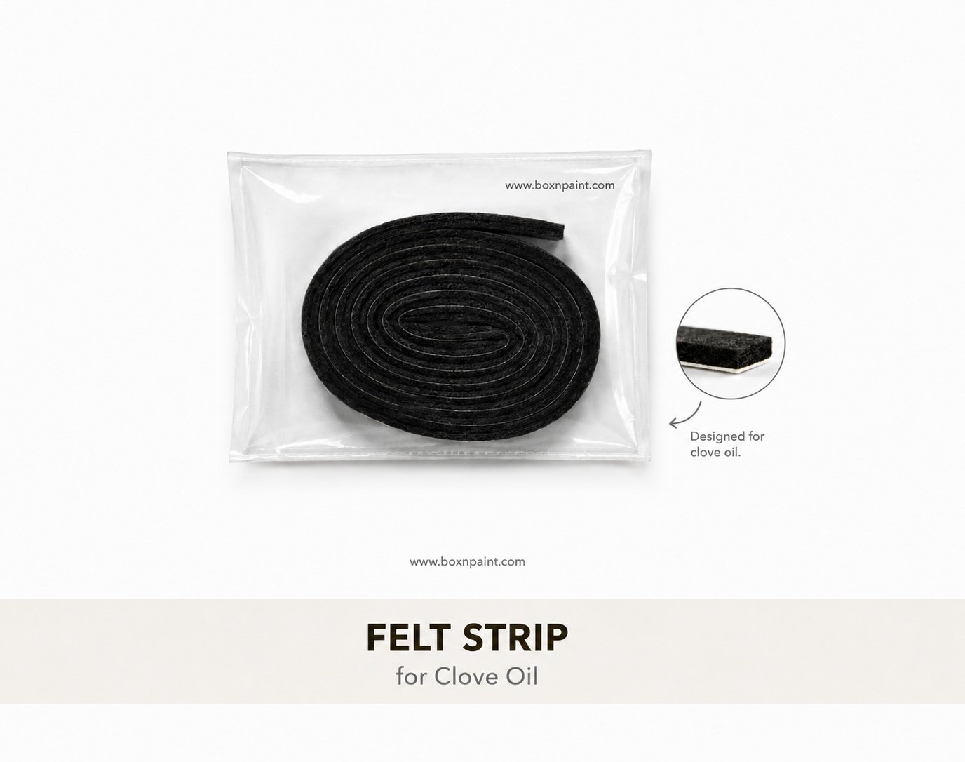 FELT Strip Roll 3/8 x 59 Inches Black
