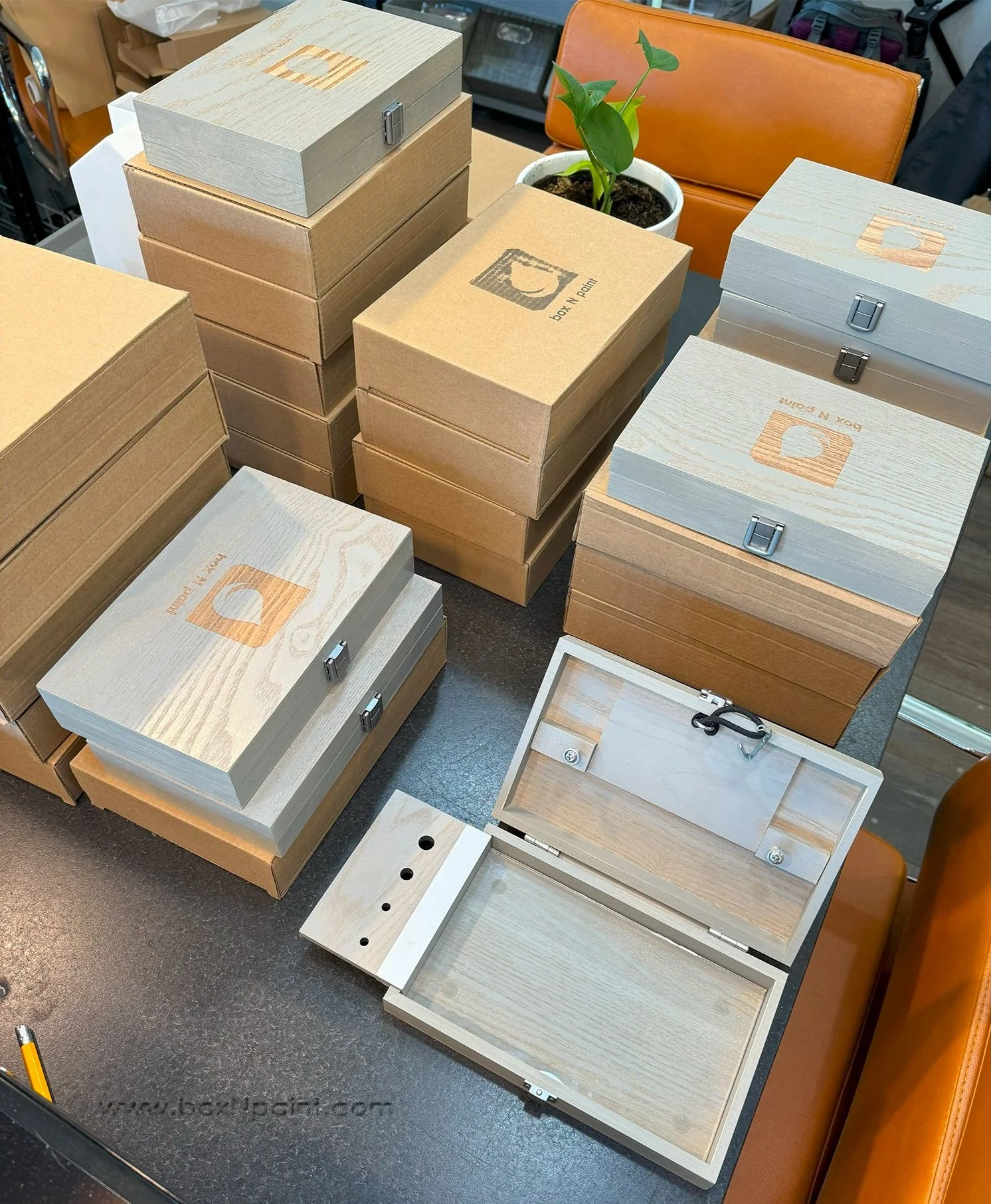 box N paint Packed with Care