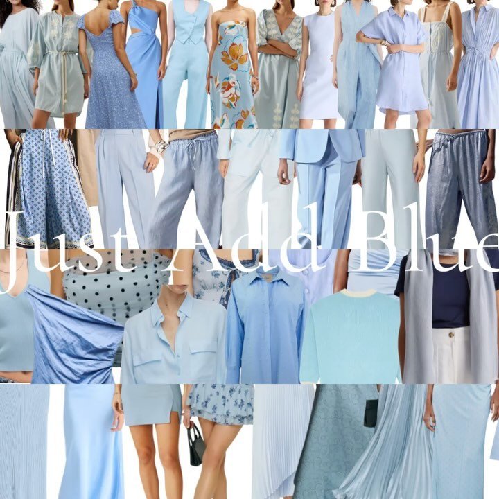 This spring and summer, it&rsquo;s all about soft, cloud-like baby blue. Lucky for us, @lizzybriskin offers up over 50 different options for how to incorporate *the* colour of the season into your wardrobe 💙

Peruse your options via the link in bio 