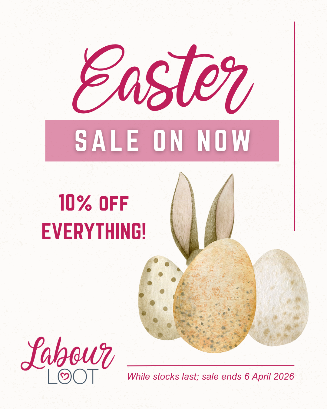 Easter sale on now