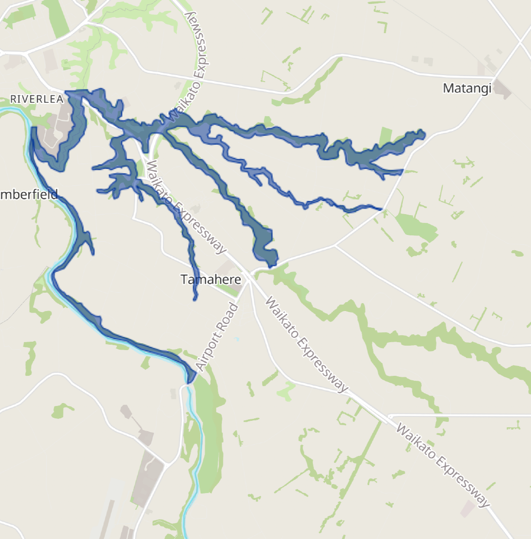 Map of Tamahere gully systems