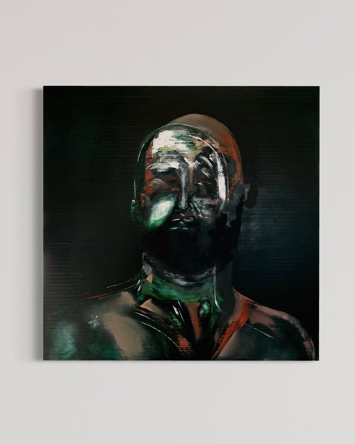 'ENIGMA' Self Portrait 36" x 36" Natural Pigment and oil on canvas