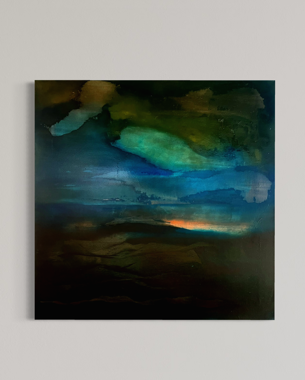 'Untitled'
Natural pigment and oil on canvas. 
Size 40" x 40"