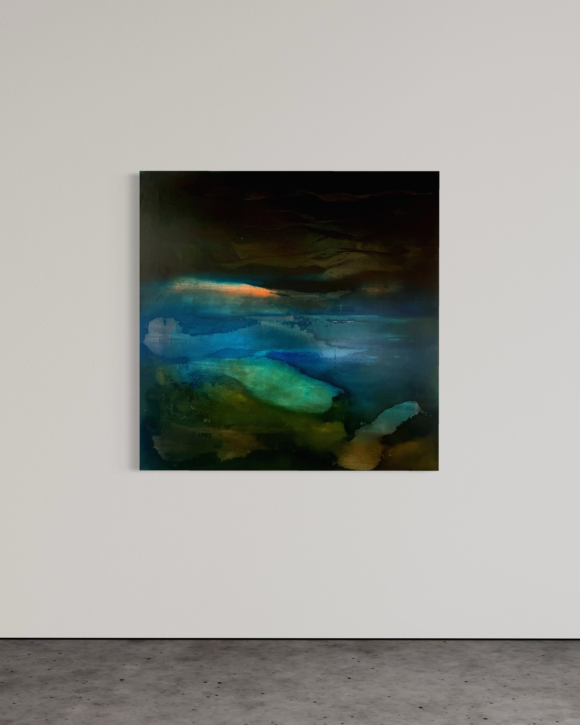 'Untitled'
Natural pigment and oil on canvas. 
Size 40" x 40"