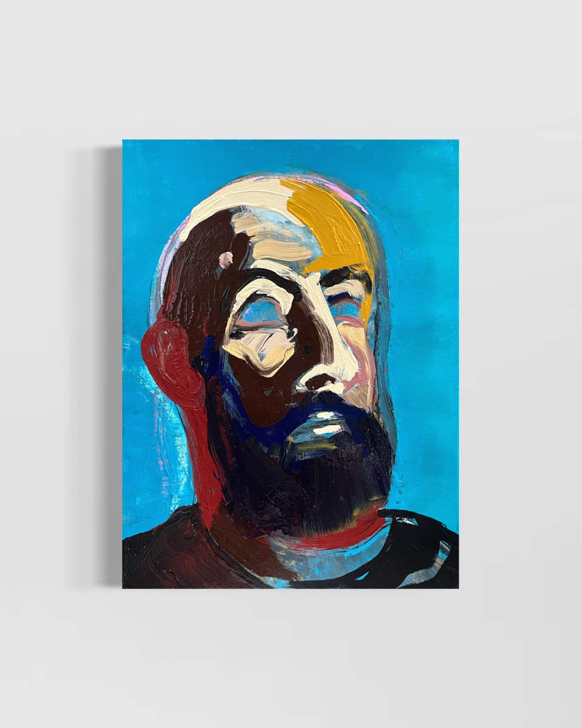 Portrait 24" x 18" Natural Pigment and oil on canvas