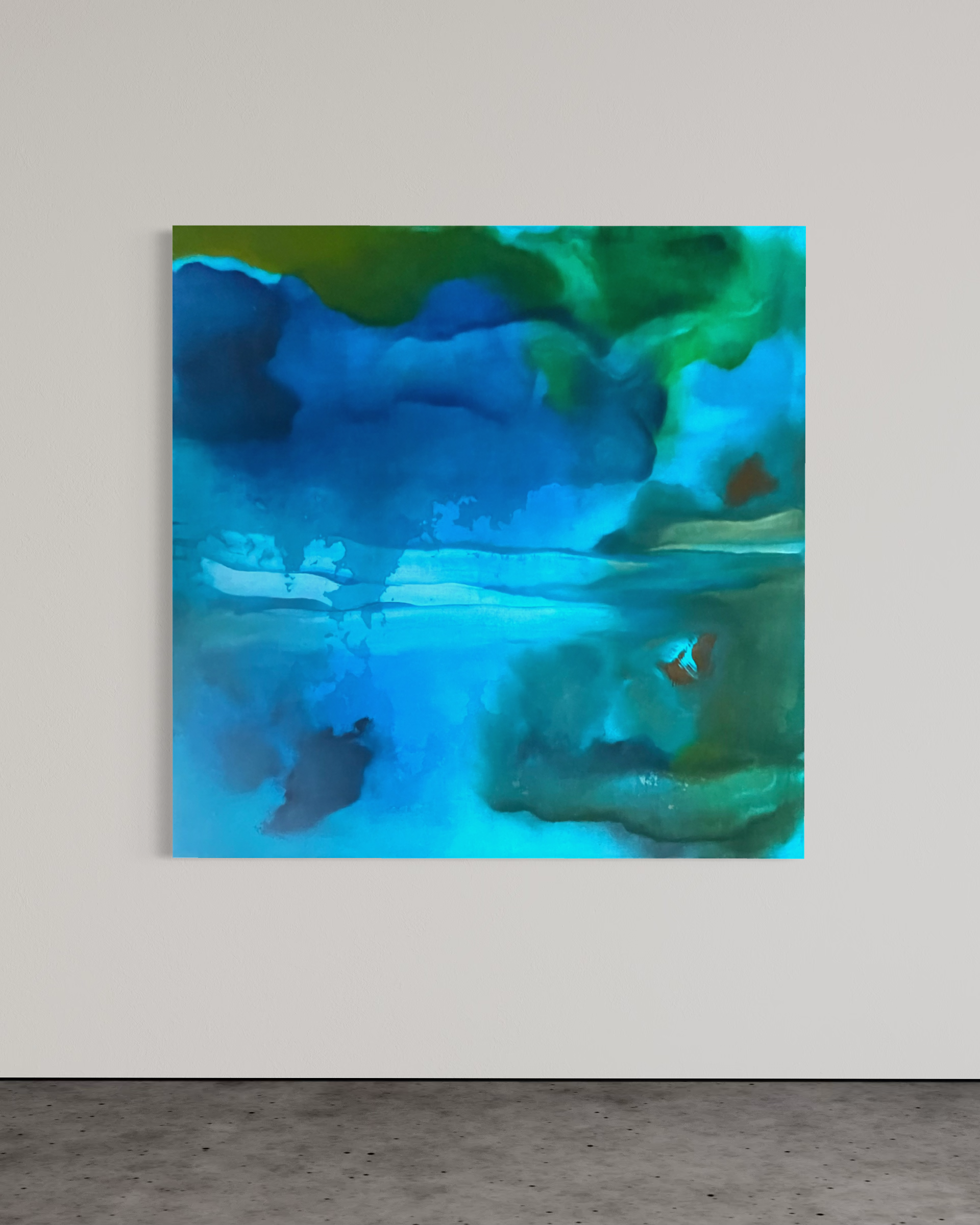'Untitled'
Natural pigment and oil on canvas. 
Size 50" x 50"