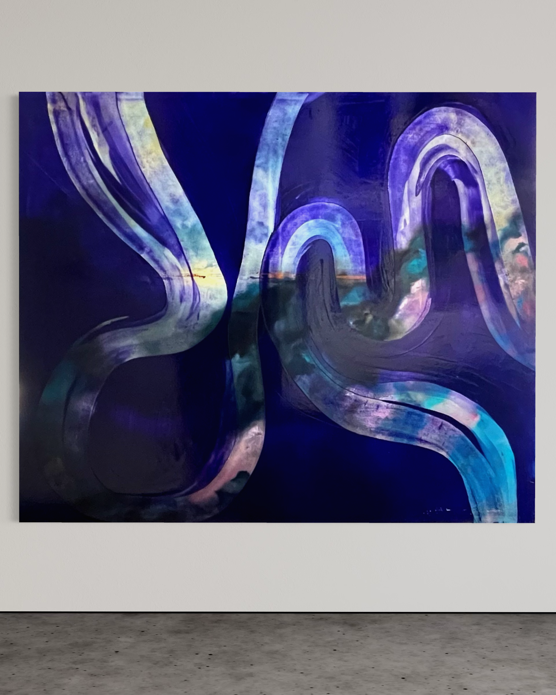 'FLOW' Abstract 60" x 72" Natural Pigment and oil on canvas