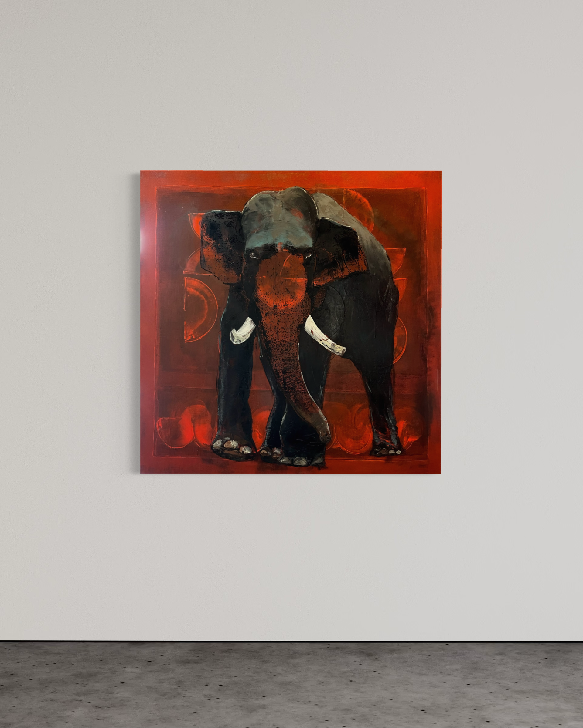 'SRI LANKA' 40" x 40" Natural Pigment and oil on canvas
