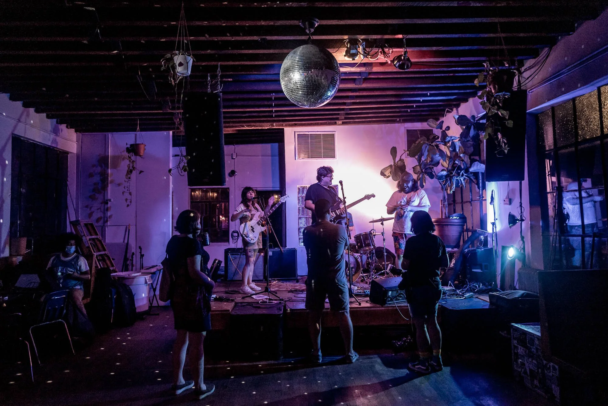 Teenage Halloween setting up