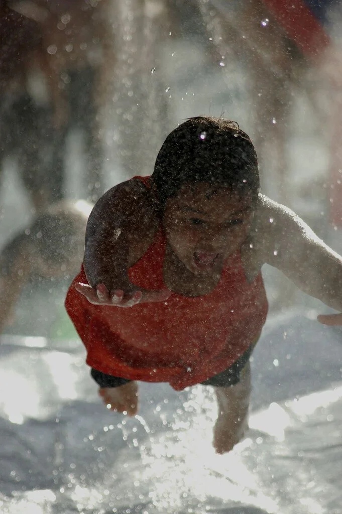 People Having Fun at McCarren Park Pool