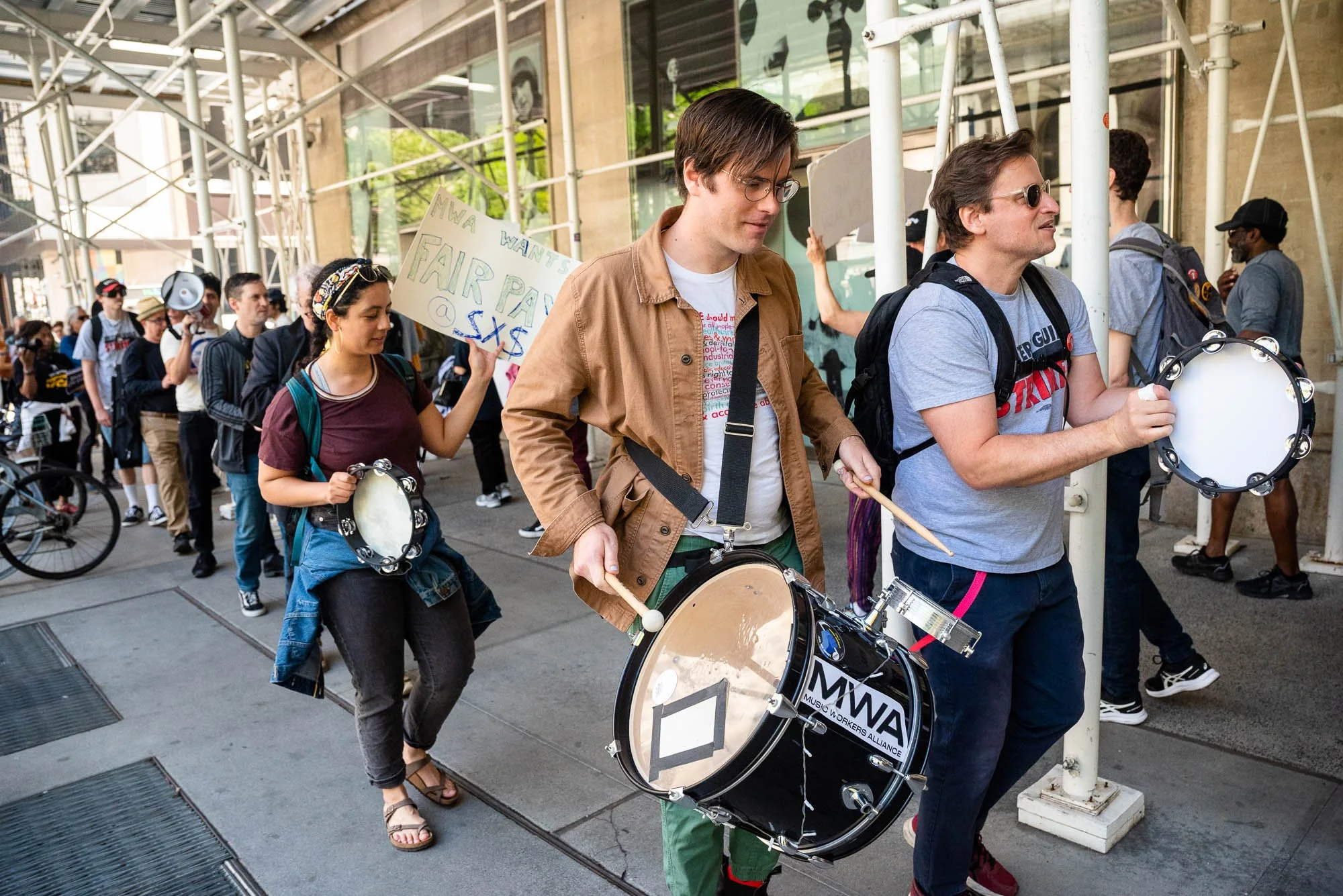 During Fair Pay at SXSW Rally