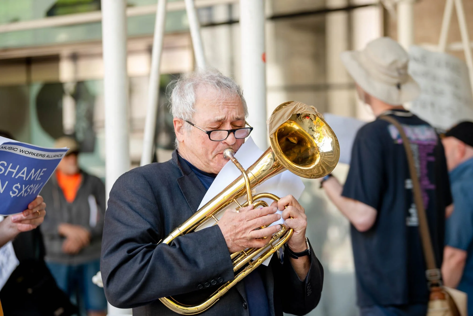Marc Ribot during Fair Pay at SXSW Rally