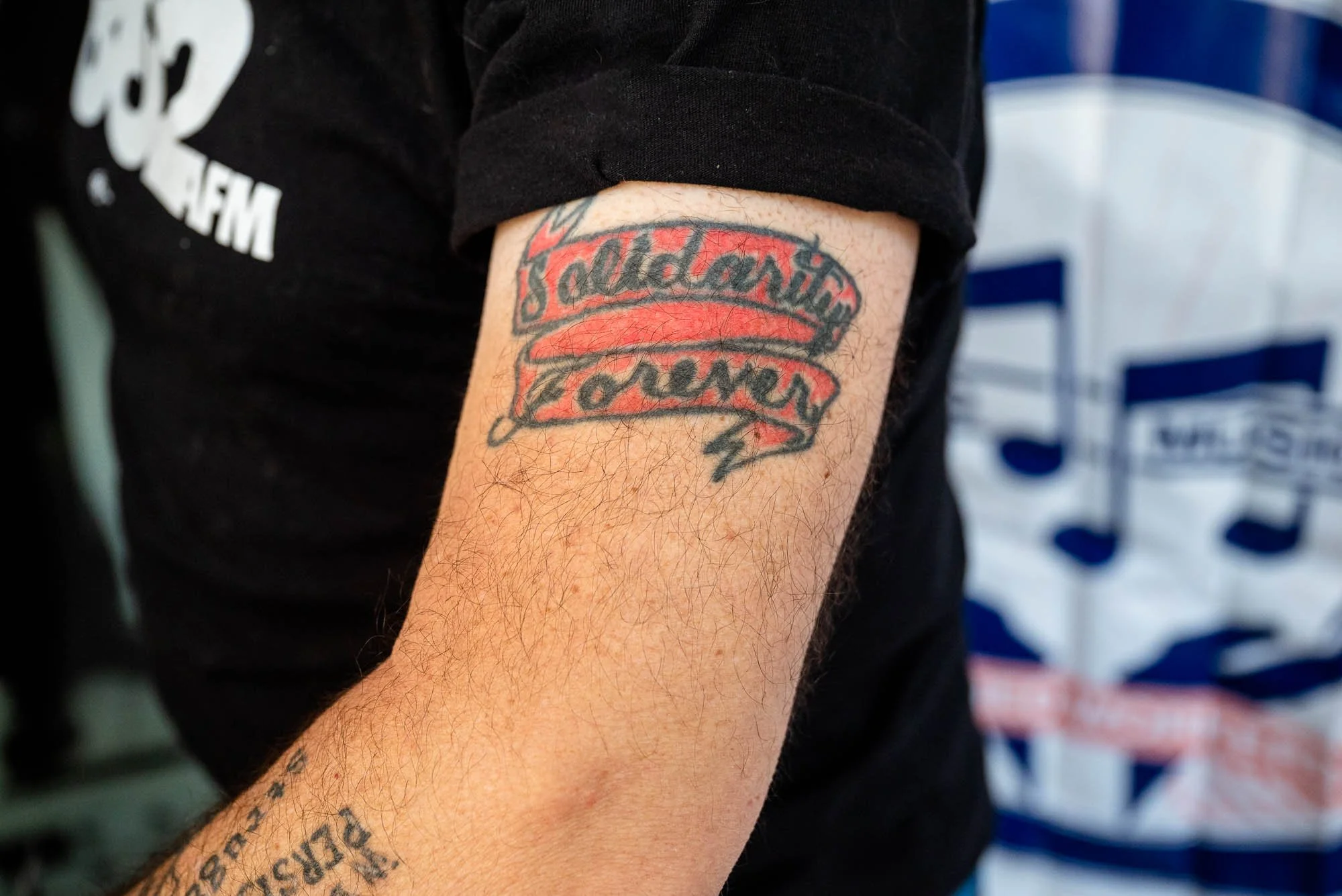 John Pietaro's Solidarity Forever tattoo