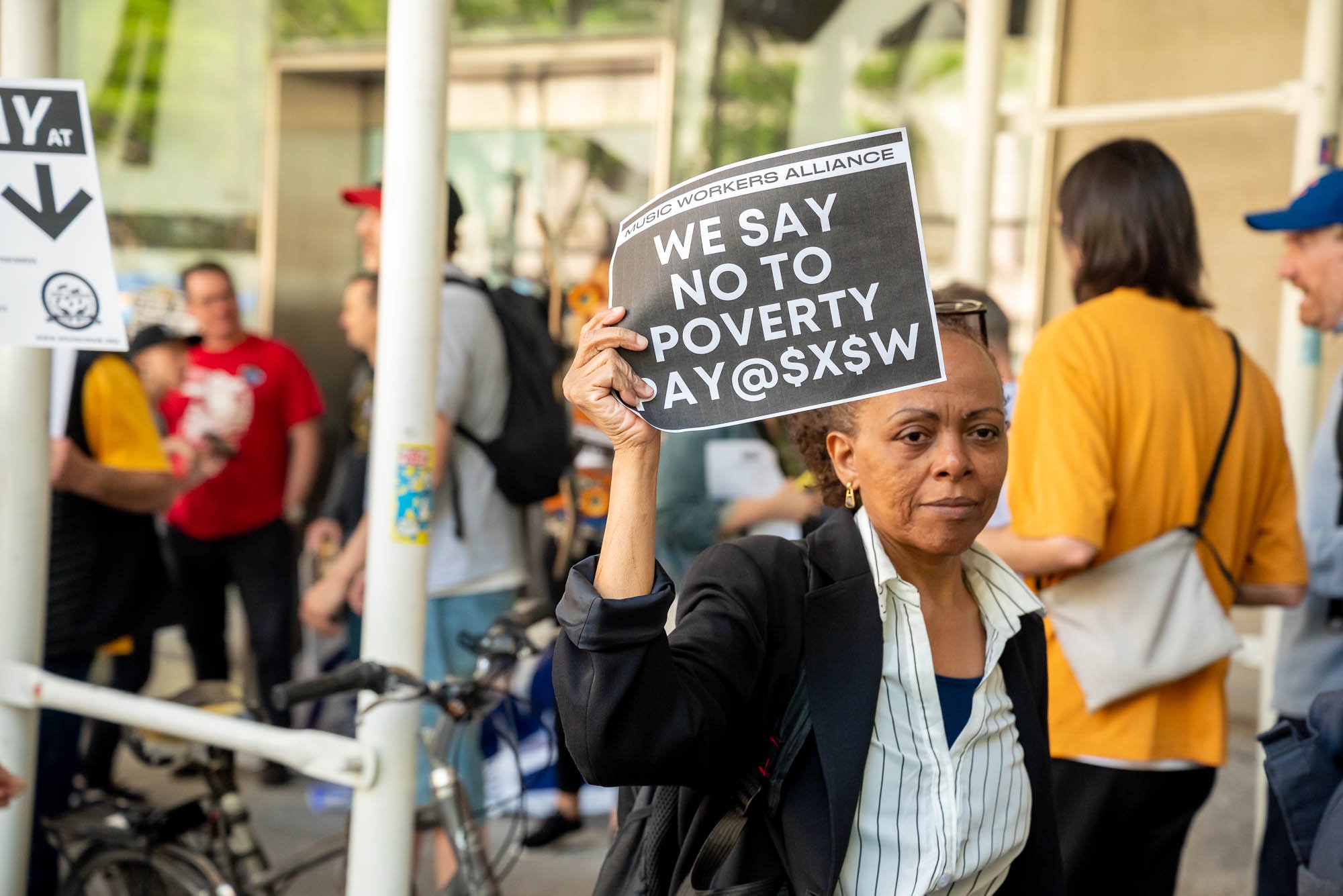 During Fair Pay at SXSW Rally