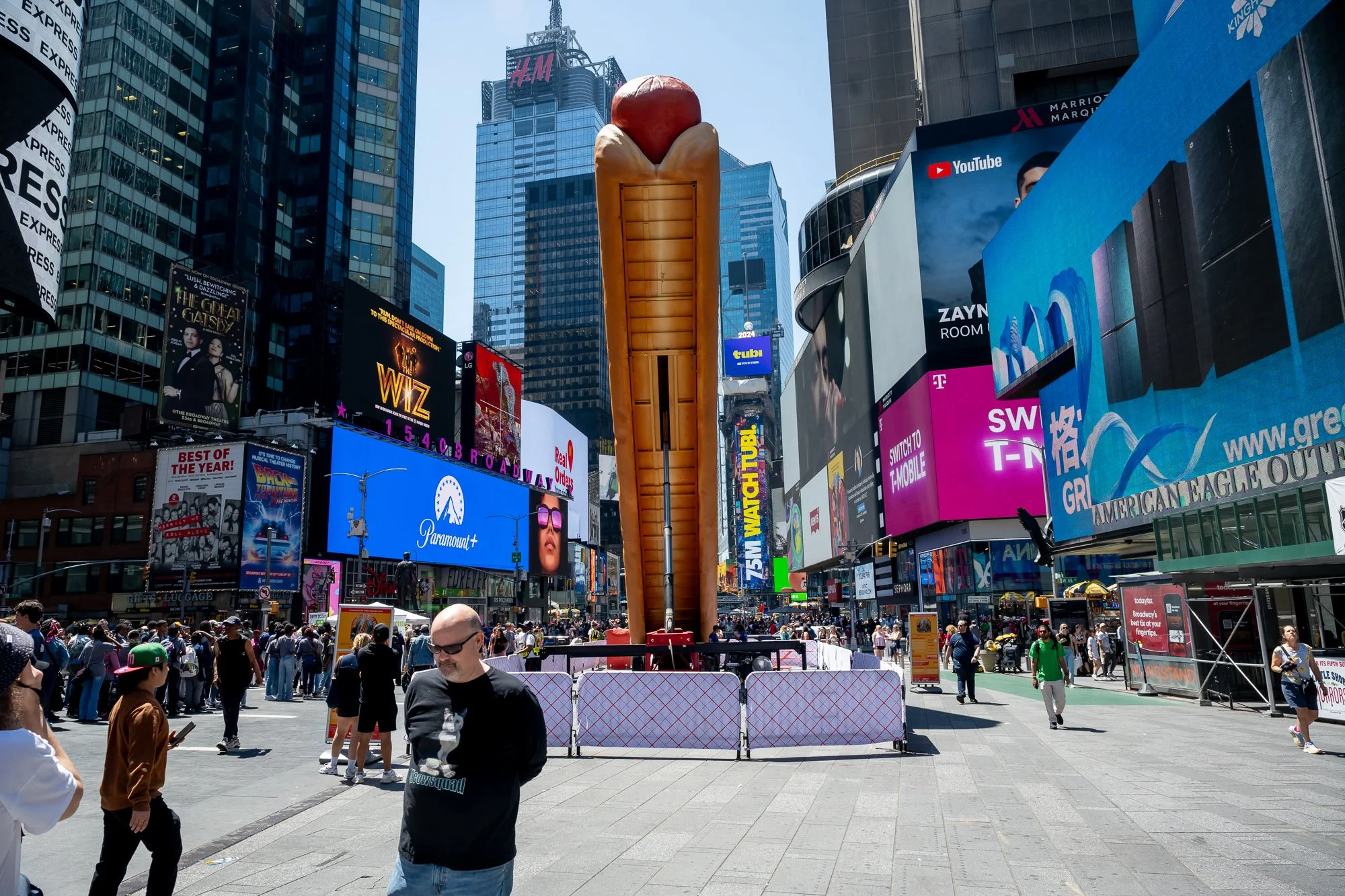 "Hot Dog in the City" just before noon on Wednesday, May 22, 2024.