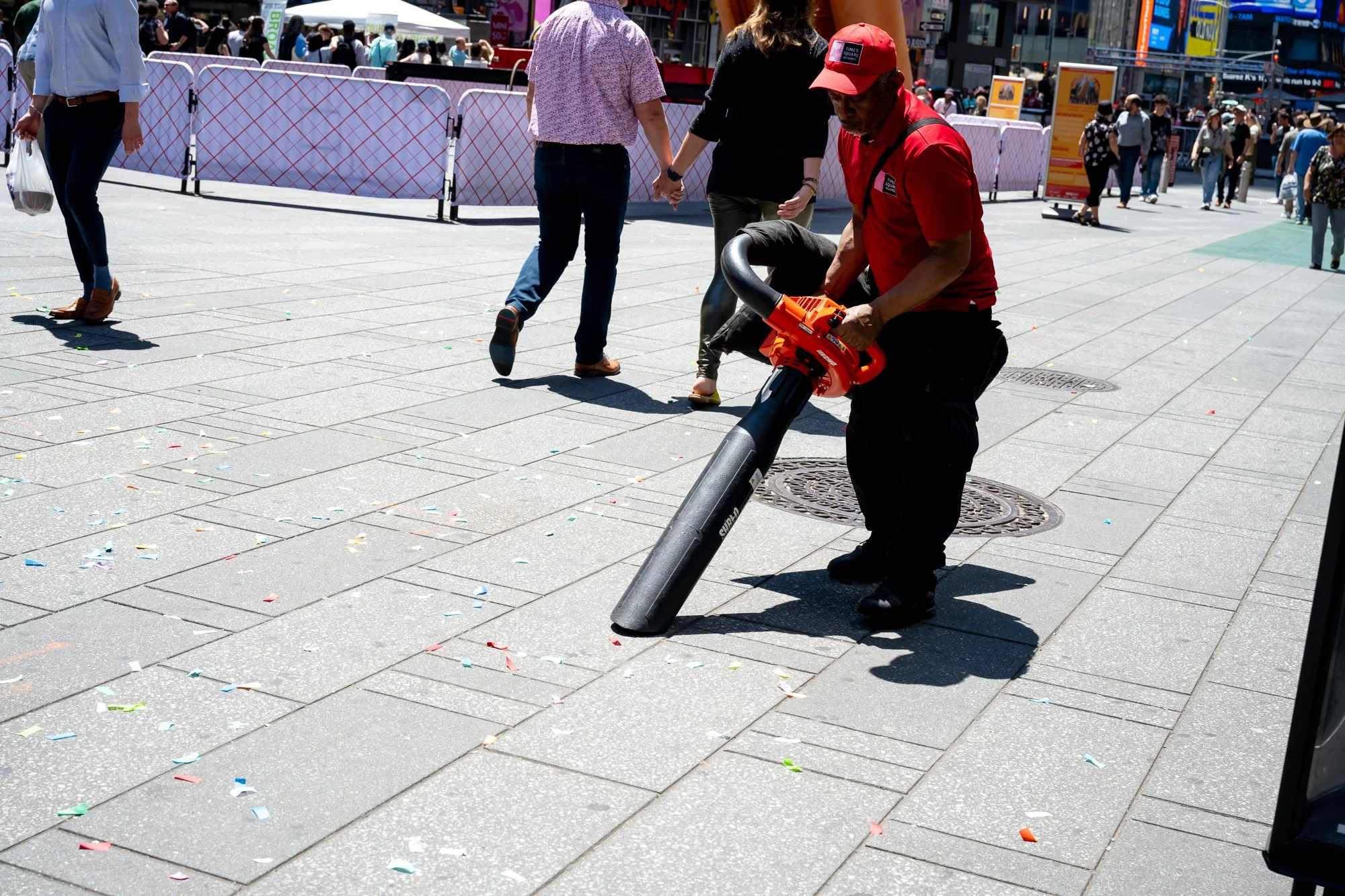 Confetti cleanup on Wednesday, May 22, 2024.