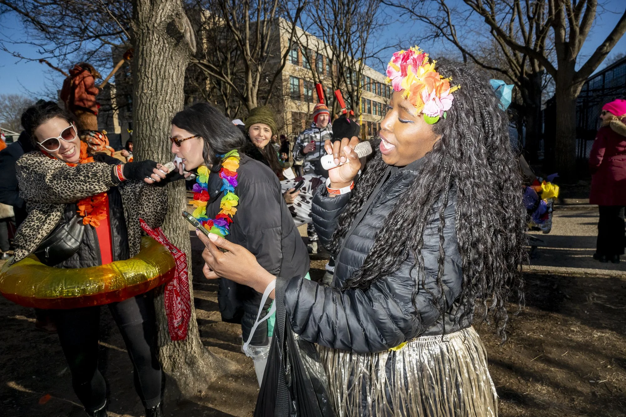 Most Idiotarod members hung out in McCarren Park across the street. 