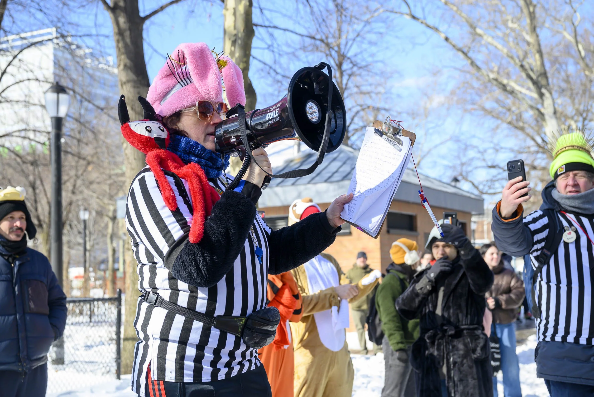 Anney Fresh makes announcements before revealing the location of checkpoint #1