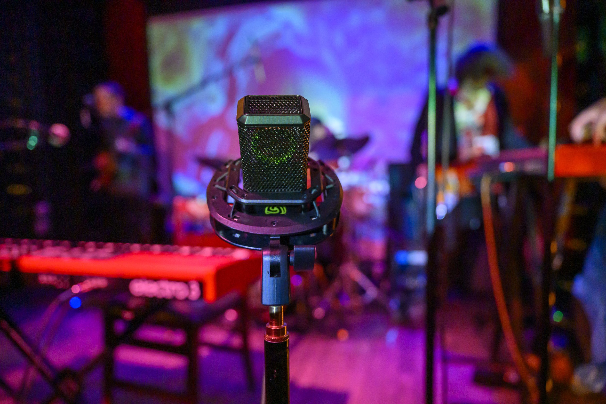 One of the microphones recording the show that was directly in front of me